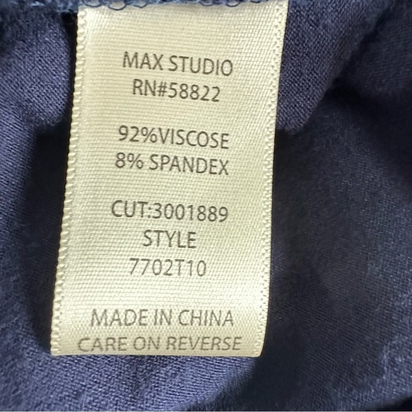 Max Studio Navy Blue Ruffle Tiered Maxi Skirt, Small - Picture 8 of 8